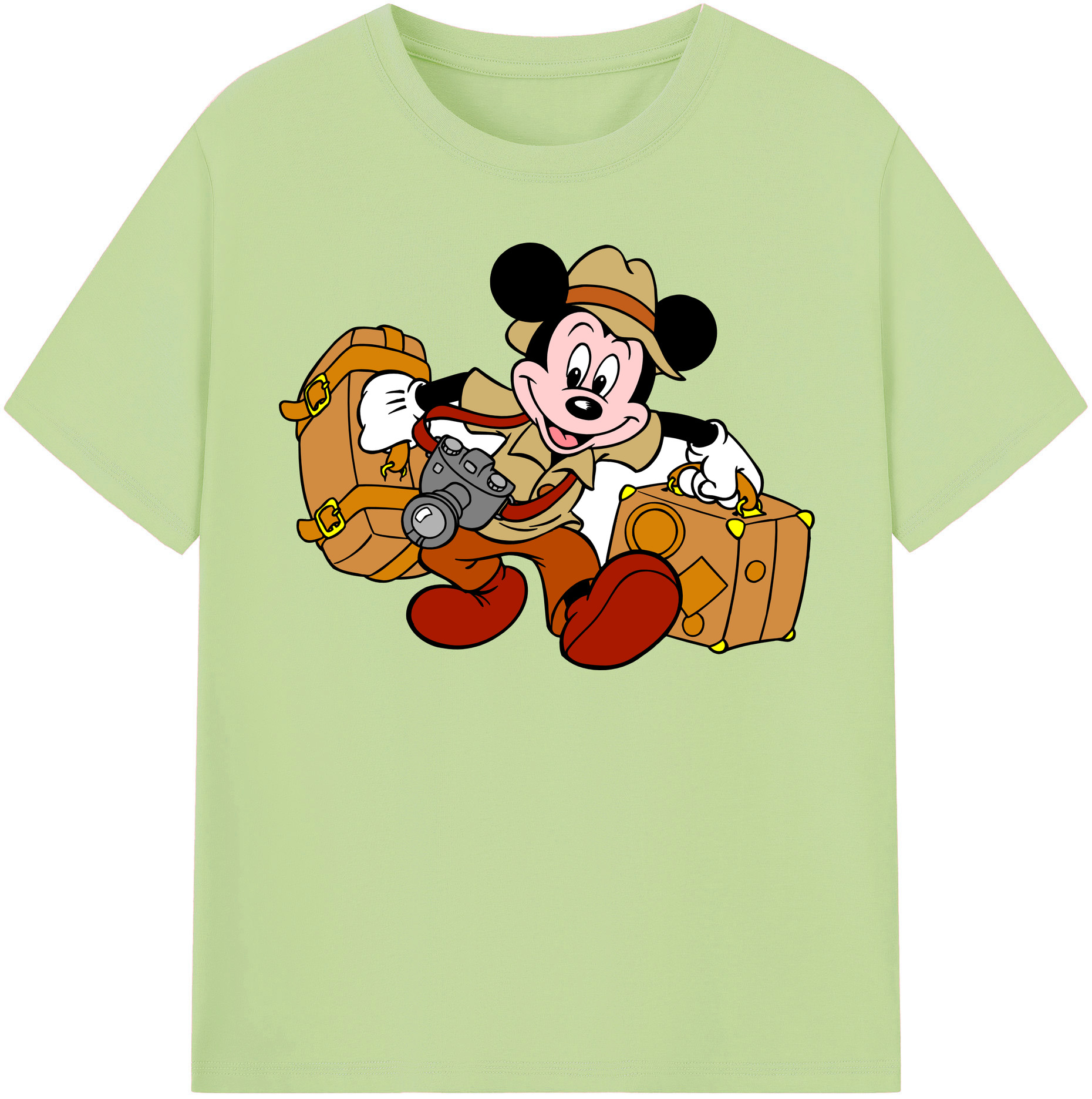 （画像用） ミッキーマウス Mickey Mouse 綿100％半袖Tシャツ（フロントプリント）